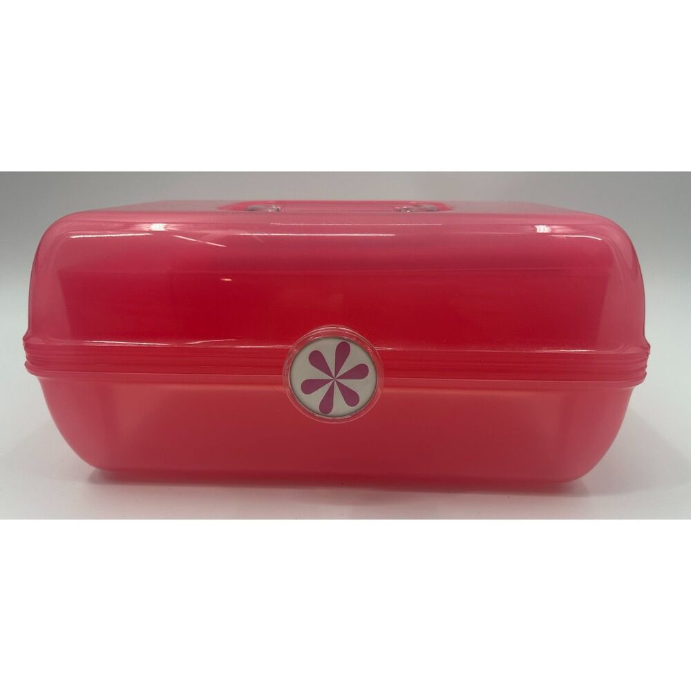 Vintage Caboodles 90s Make Up Jewelry Case Tiered Tray Pink EUC 2622  Made USA